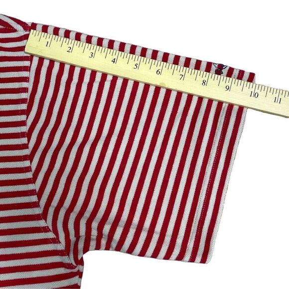 VTG Greg Norman Collection Polo Shirt Red & Ivory Stripes Men’s Size Large - Picture 11 of 12